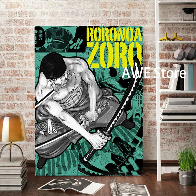 Canvas Anime One Piece Roronoa Zoro Pictures Home Decoration Paintings Poster HD Prints Wall Art Modular Living Room No Frame | Дом и сад
