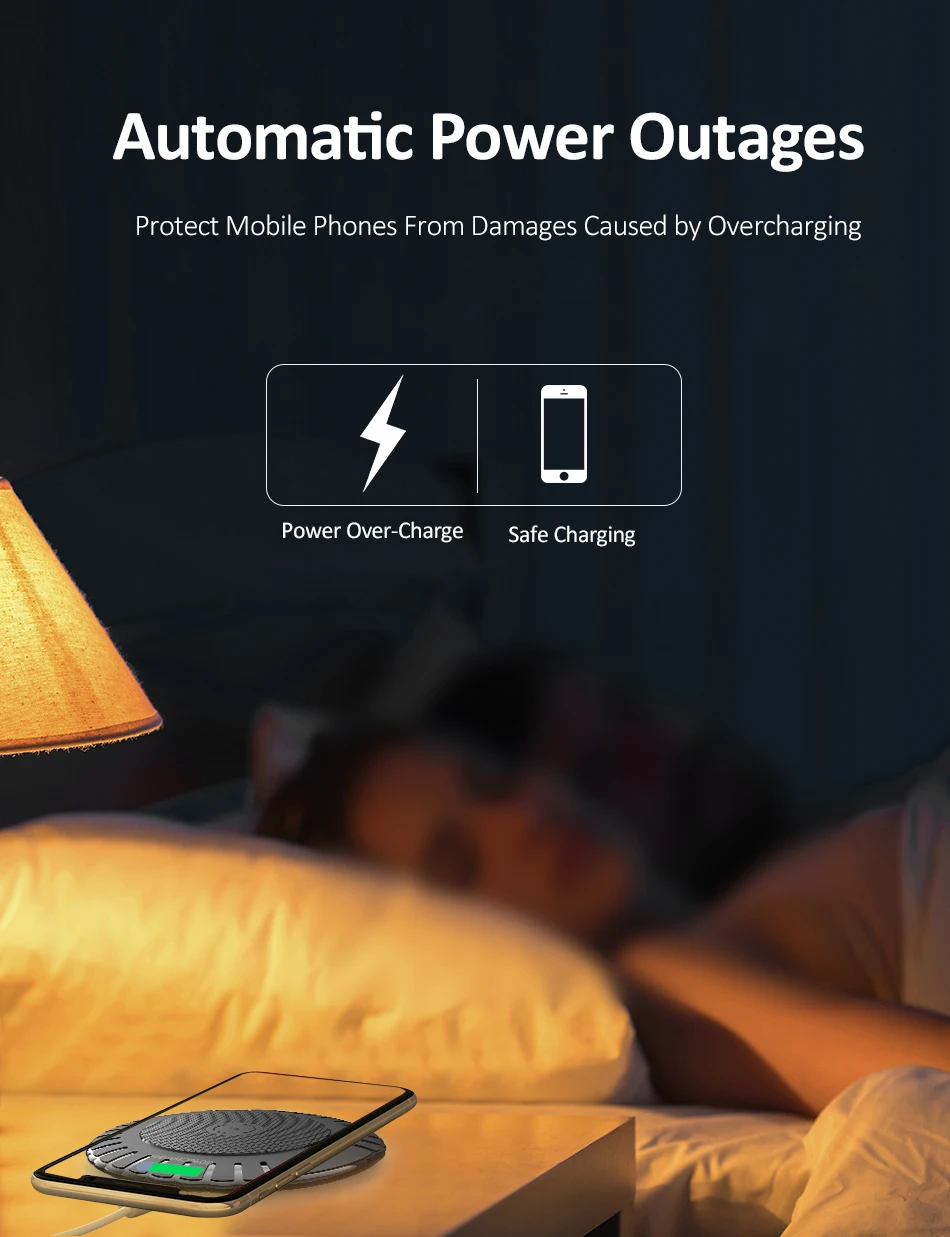 !ACCEZZ QI Wireless Charger For iphone X 8 Plus XR 11 Pro XS MAX Charge Pad With Micro Usb Cable For Samsung Galaxy S9 S10 S8 S7 (6)