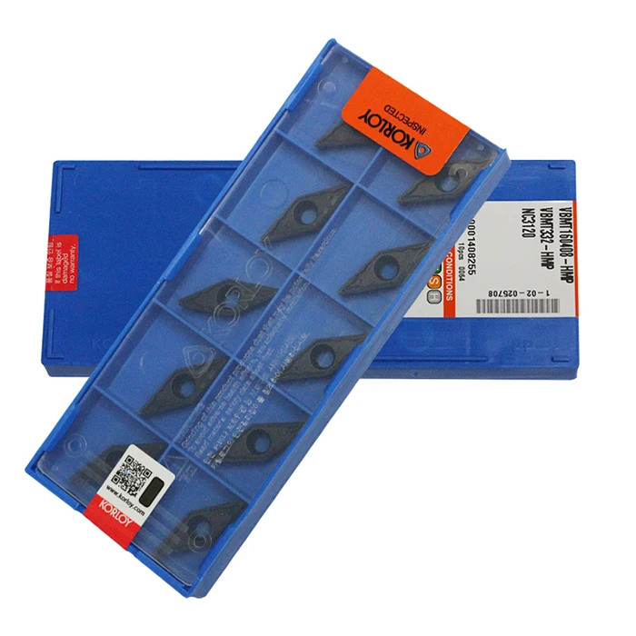 Корея KORLOY VBMT160404-HMP PC9030 VBMT160408 NC3020 VBMT160408-HMP NC3120(10 шт./лот) резец для внутренней обточки вставки