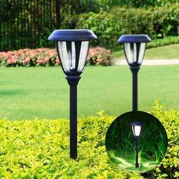

2PCS Solar Lawn Lamp Epoxy Polycrystalline Silicon LSS390 Outdoor LED Floor Lamp Lithium Iron Phosphate Battery Lighting