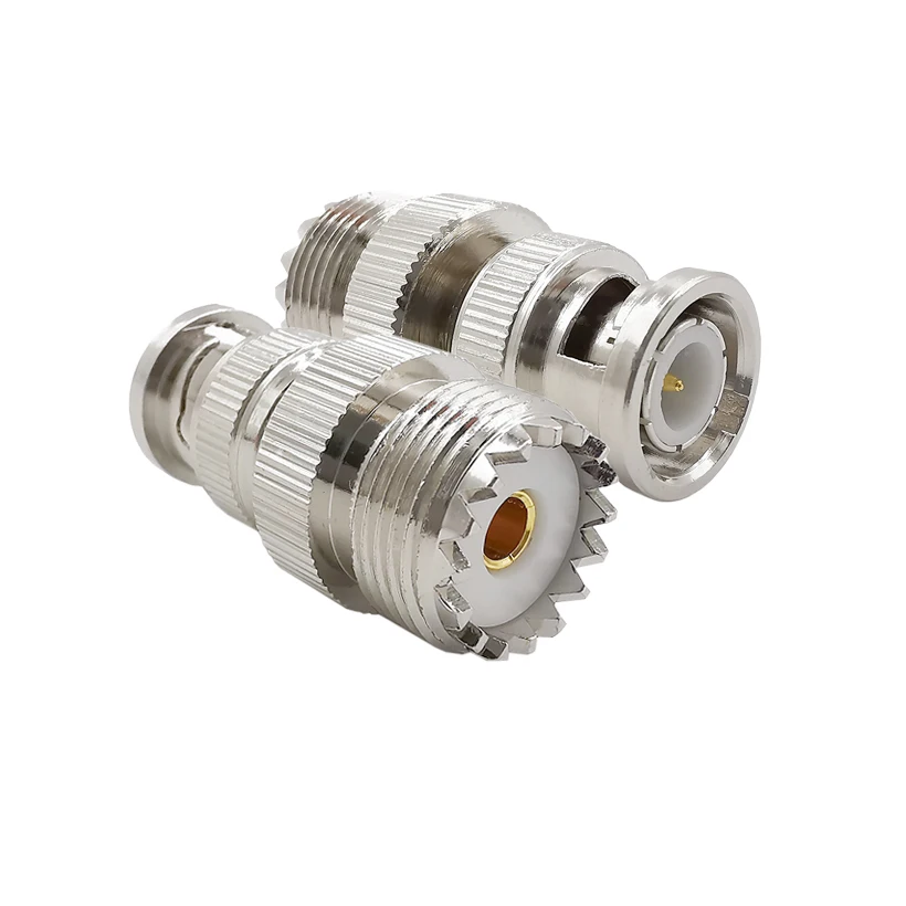 

BNC Male to UHF Female SO-239 SO239 Connector SO239 UHF Jack Female to BNC Plug Male RF Coaxial Coax Adapter Connectors