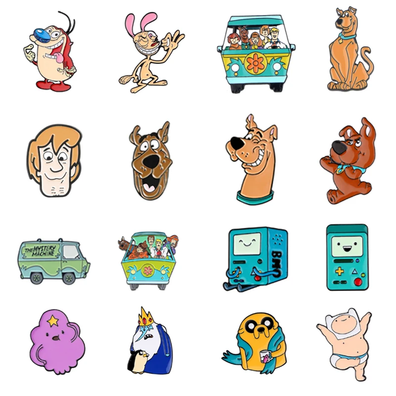 

20pcs/lot BH1490 Blinghero Cartoon Figures Enamel Pin Brooch Backpack Collar Hat Badge Lapel Pin Women Men Jewelry Gifts