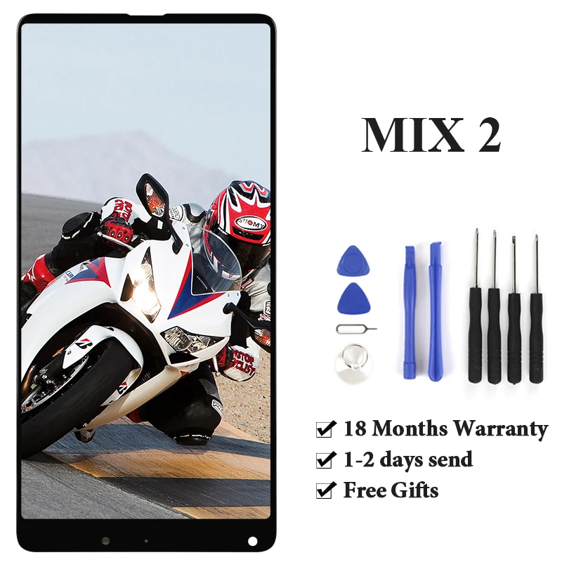 

Mobile phone lcd screen for Mi Mix 2 display No dead pixel Assembly Replacement black white Hot selling alibaba
