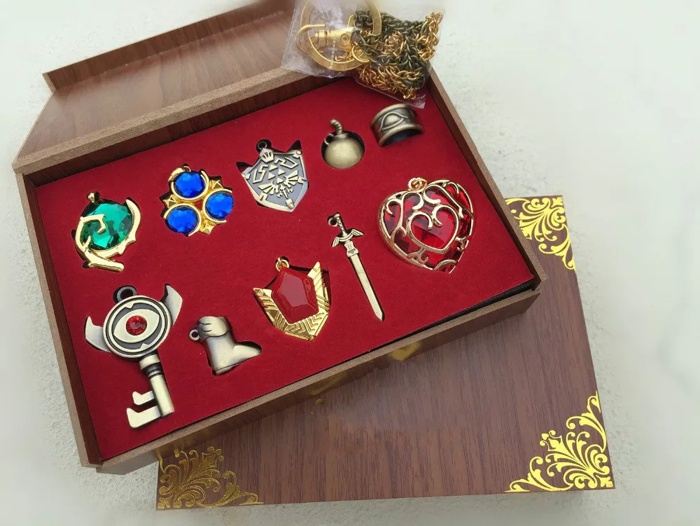 Легенда о Zelda Triforce Hylian Shield & Master брелок в виде меча/ожерелье/набор брелоков ключей
