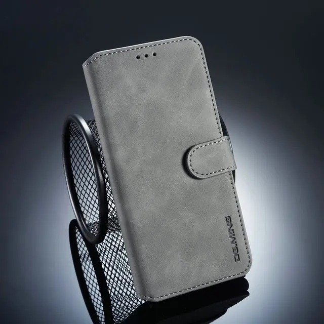 Серый Кожаный флип Etui для Coque samsung M30S Чехол samsung M30 S Роскошный чехол-кошелек для samsung Galalxy M30s чехол M10s M 30 S - Цвет: Серый