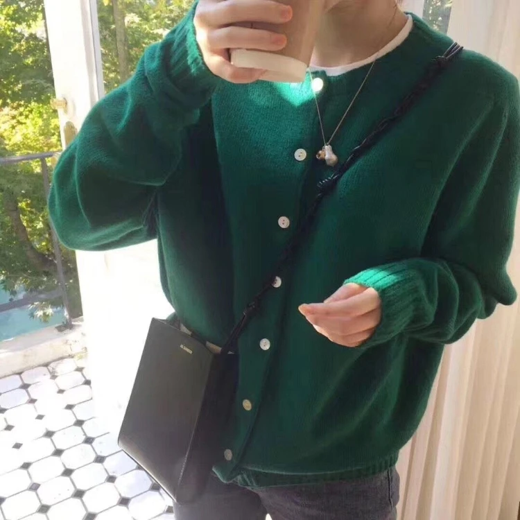 6 цветов женские свитера оверсайз Осенние винтажные кардиганы зимний свитер