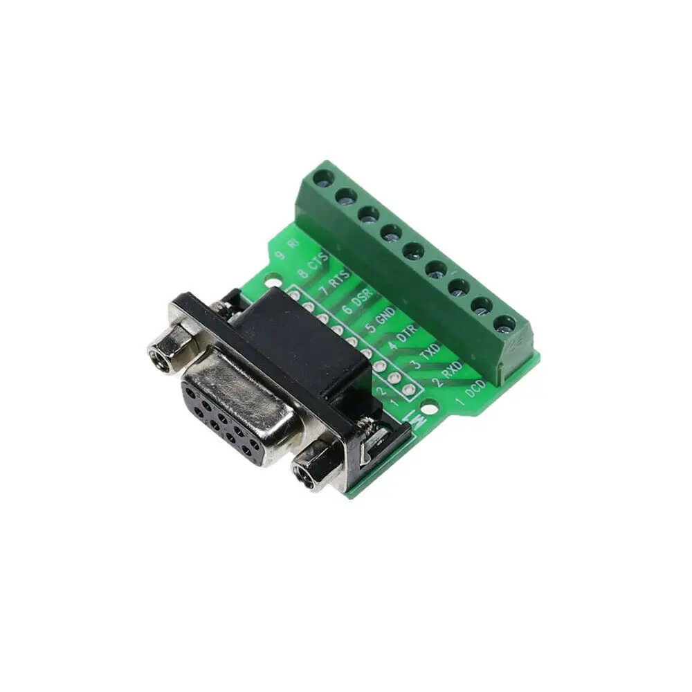 

DB9 RS232 Serial port transfer Terminal Female Adapter Connector Breakout Board