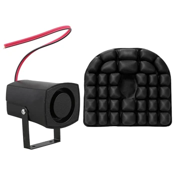 

1 Set Air Bag Seat Cushion Pressure Decompression Breathable Seat & 1 Pcs 12V Electric Snail Air Horn Super Loud Raging