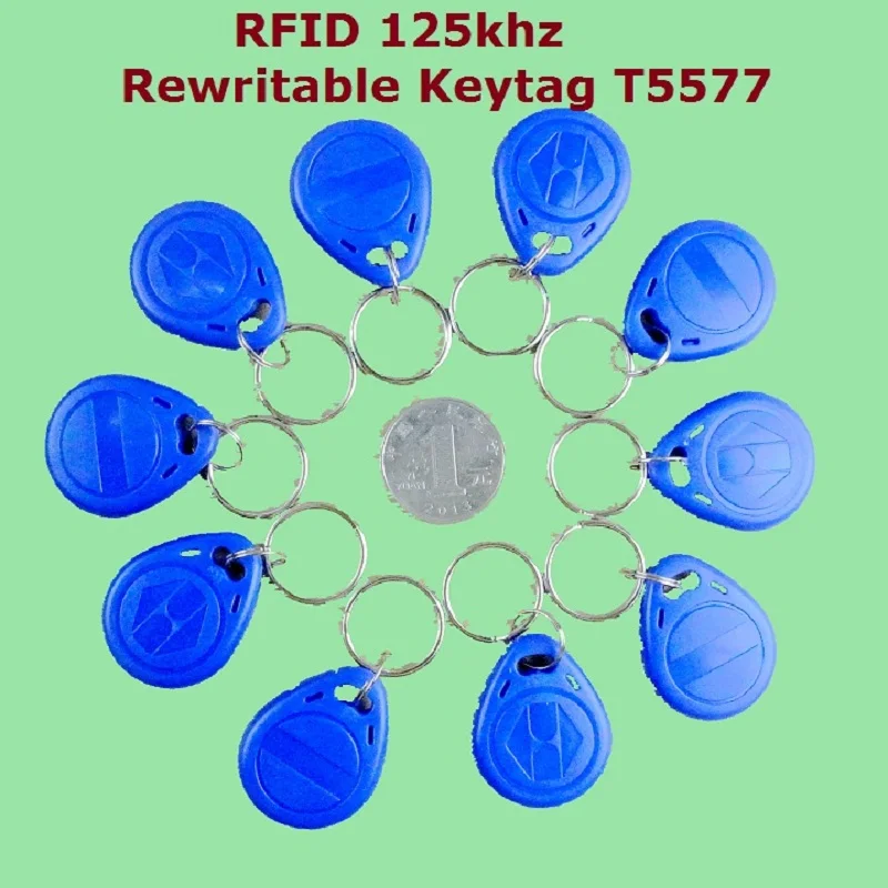 10Pcs EM4305 125Khz Key Copy Rewritable Writable Rewrite EM ID T5577 keyfobs RFID Tag Ring Card Proximity Token Access Duplicate