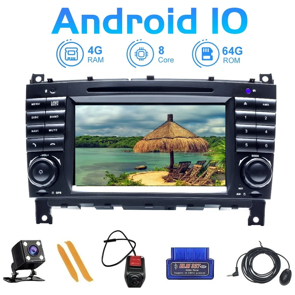 Zltoopai 7″ Auto Radio Android 10 For Mercedes Benz C Class W203 2004