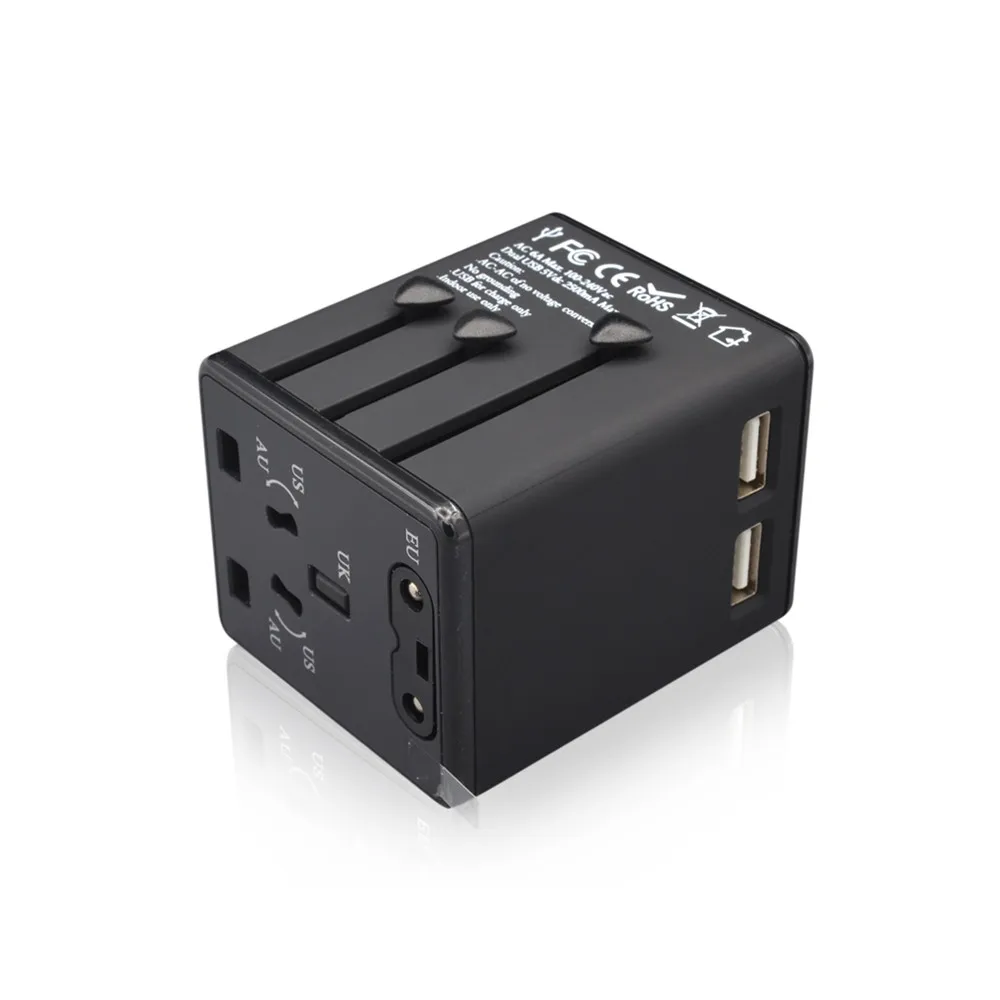 EU, US, UK, AU, электрическая розетка, адаптер, usb зарядка, универсальный международный адаптер для путешествий, зарядное устройство, конвертер, настенная розетка