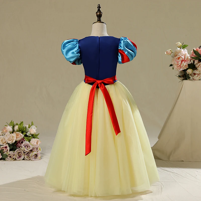 От 3 до 12 лет, детское платье принцессы Белоснежки плащ, высокое качество, карнавальный костюм Белоснежки для девочек детское платье-пачка для дня рождения, Новинка