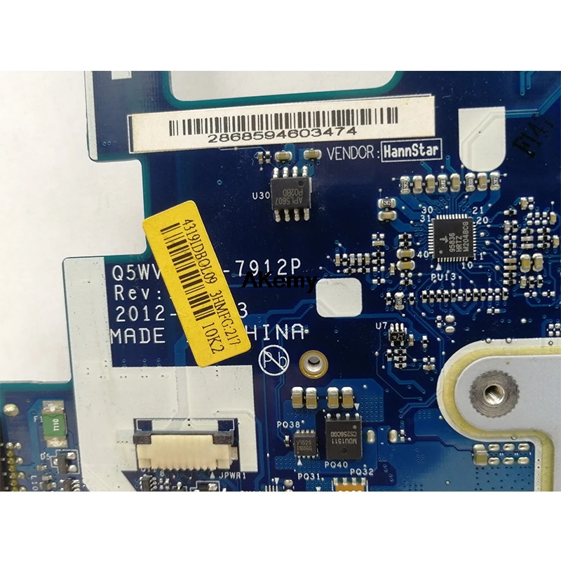 Для acer aspire V3-571 V3-571G E1-571G Материнская плата ноутбука HM77 DDR3 NBRZP11001 Q5WVH LA-7912P GT640M GT630M 2 Гб