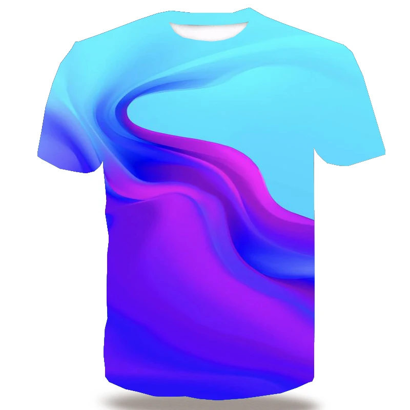 

UNEY Men Purple Texture T Shirt US Size Shirt Psychedelic Tops Tees 3D Pattern Short Sleeve Tops Unisex Tees