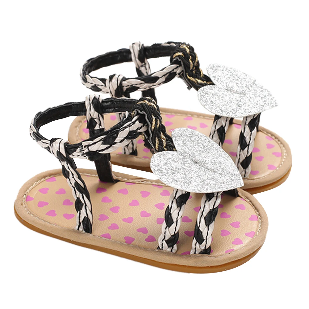 2020 летние сандалии в форме сердца для маленьких девочек обувь новорожденных с