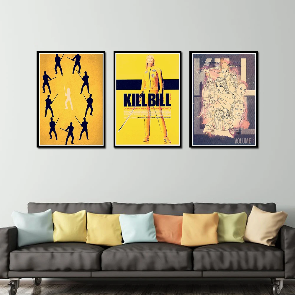 Kill Bill Vol плакат декоративный DIY Настенная Наклейка на холсте художественные