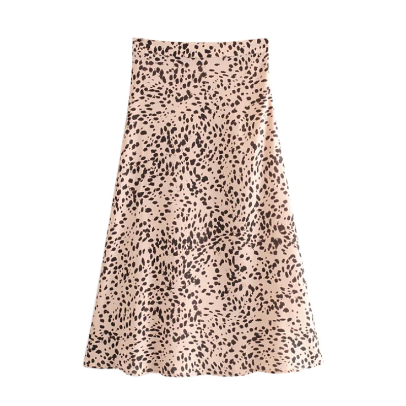 Женская шикарная Юбка-миди с леопардовым принтом дизайнерские женские стильные