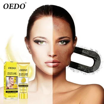 

OEDO Gold Face Mask Black Head Remover Shrink Pore Acne Treatment Moisturizing Cream Beauty Women Skin Care Peeling Masks