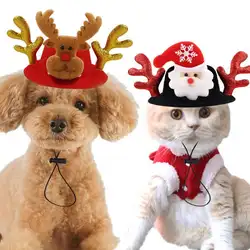 2019 Рождественская шапка для домашних животных, забавные головные уборы, шапки Санта-Клауса На Хэллоуин, рождественские украшения