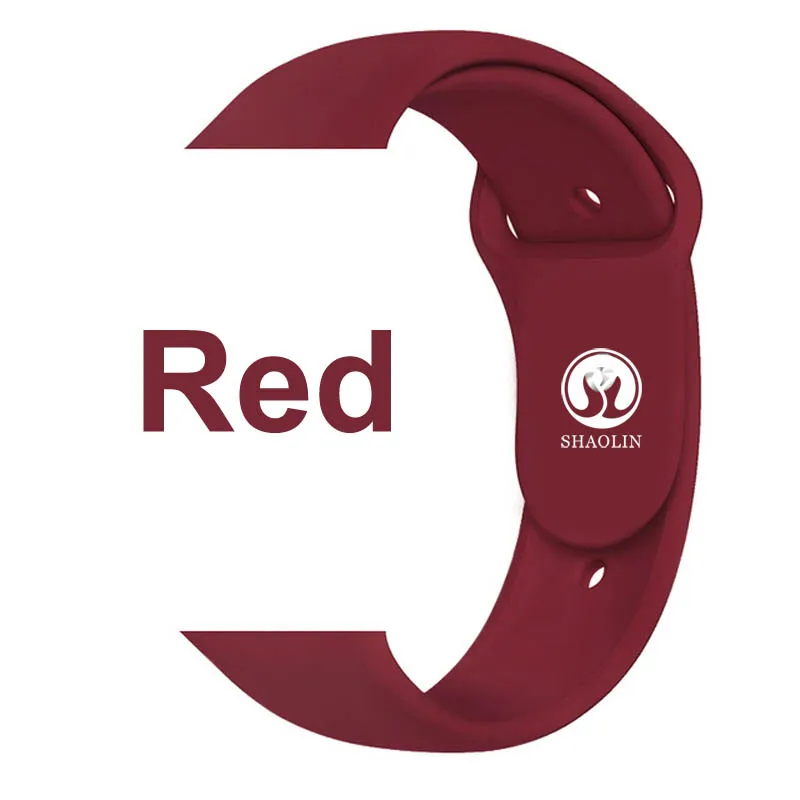 Red Ремешок для Apple Watch 38 мм 42 мм iWatch 4 ремешок 44 мм 40 мм спортивный силиконовый ремень браслет correa Apple watch 4 3 2 1 Аксессуары - Цвет: Red