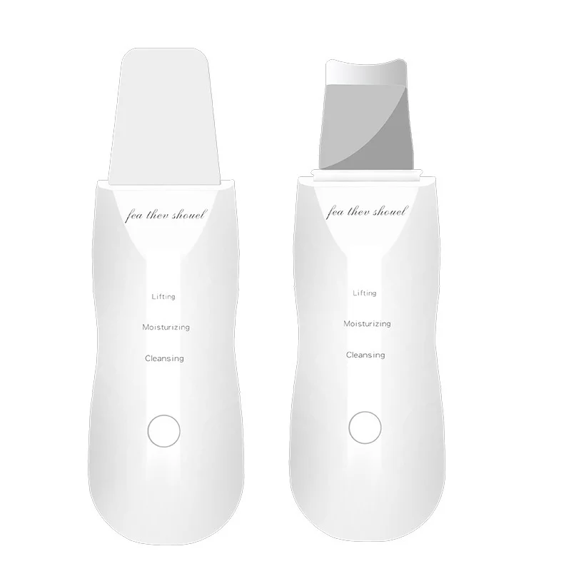 Rechargeable Nutrient lead-in Ultrasound face massage Facial Cleaner Peeling Vibration Blackhead Galvanic ion Skin Scrubber