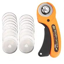 Cortador rotativo LeatherCraft de 45mm, herramienta de corte de cuero, cortador de tela, cuchilla Circular, bricolaje, herramienta de costura de retales