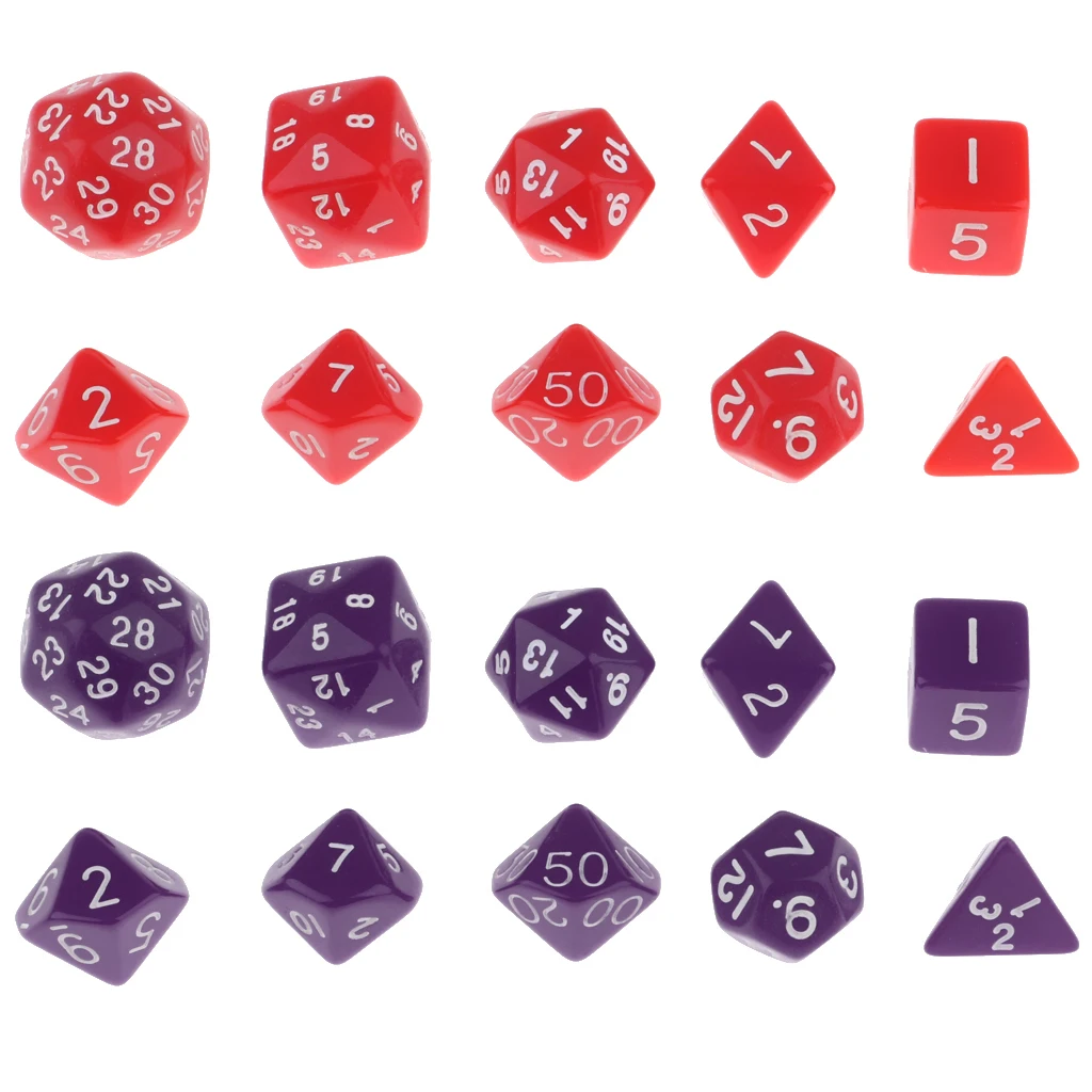 DND RPG игра многогранные кости D4-D30 с сумкой настольная игра упаковка игрушек 20