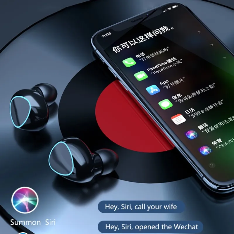 Astonlink Bluetooth V5 1 Hearphones Touch Control Wireless Earphone Sports Waterproof Earphones 9D Stereo LED Earbuds Headsets