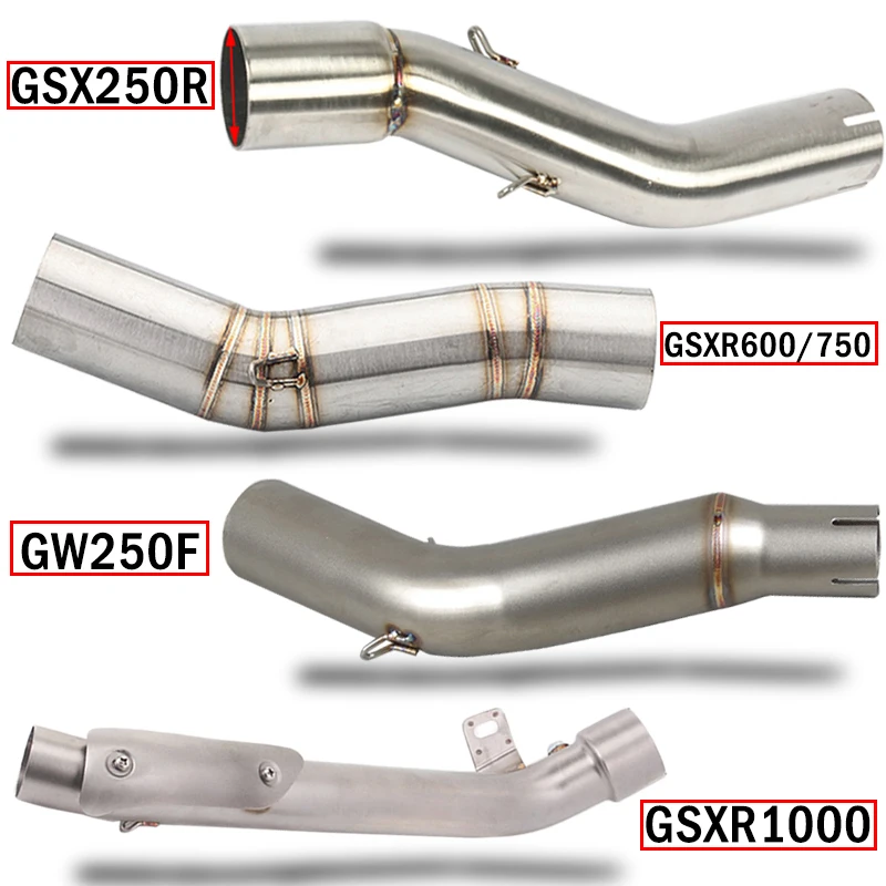 GSX250R GW250F GSXR600/750 GSXR1000 K6 K7 K8 K9 K11 глушитель выхлопной трубы среднего звенья стальной 51 мм Соединительный адаптер трубы