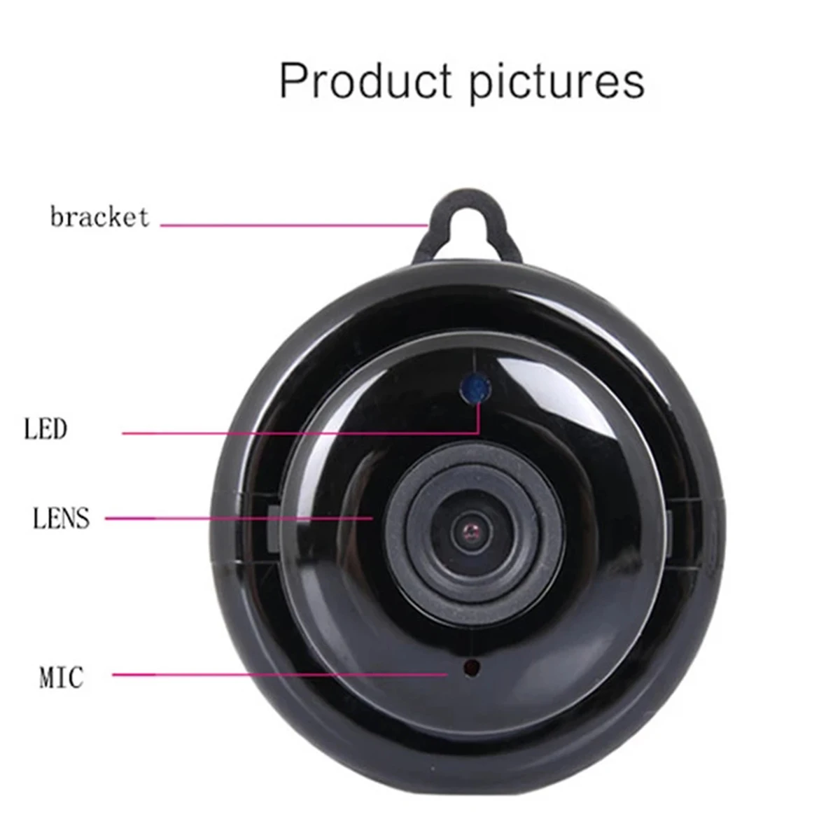 Puseky 1280x720 P купольная мини ip-камера, беспроводная Wifi камера безопасности, HD Cam, ИК камера ночного наблюдения для дома, детский монитор