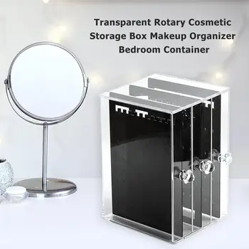 

Rotating Makeup Organizer Box Transparent Acrylic Brush Holder Jewelry Makeup Organizer Cosmetic Beauty Storage Box