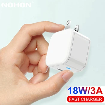 

Nohon 18W USB Type C Charger for iPhone 11 Pro Max XS XR X Fast Charging Mobile Phone PD Charge Adapter MIni QC3.0 Quick Adaptor