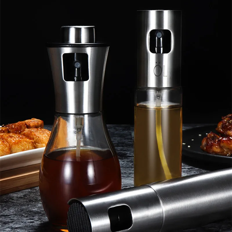 MOM'S ручные кухонные инструменты, кухонный распылитель оливкового масла, диспенсер для барбекю/приготовления пищи/стеклянная бутыль для уксуса с защитой от протечек