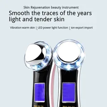 LED Light Photon Beauty Device Face Heating Micro Vibration Massage Ion Introducing Skin Rejuvenation Facial Lifting Beauty Care