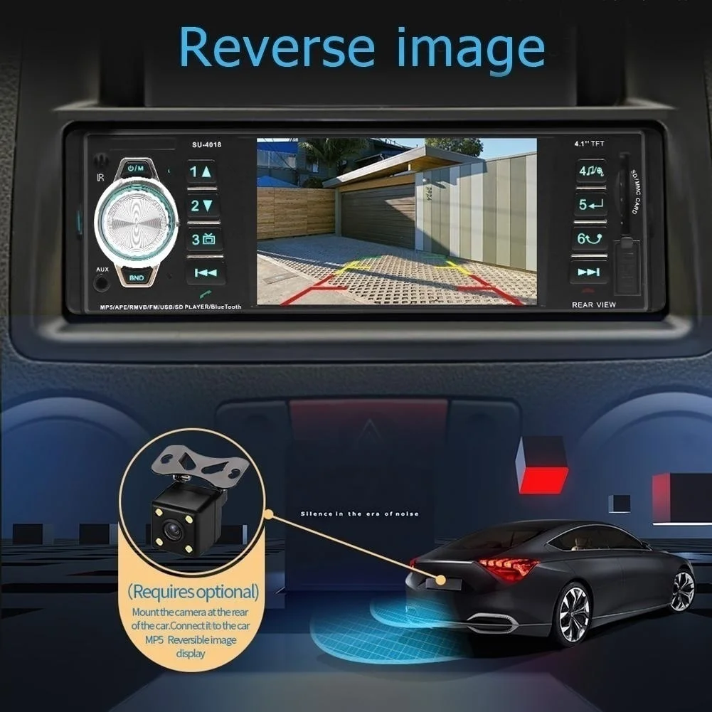 Автомагнитола MP5 плеер 1 Din Автомобильная магнитола Авто ленты стерео Bluetooth HD USB/SD/FM экран Зеркало Ссылка 4 дюйма