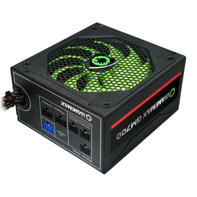 Блок питания для GameMax ATX12V полумодульный 80 плюс Бронзовый бесшумный блок питания для видеоигр 700 Вт блок питания GM-700