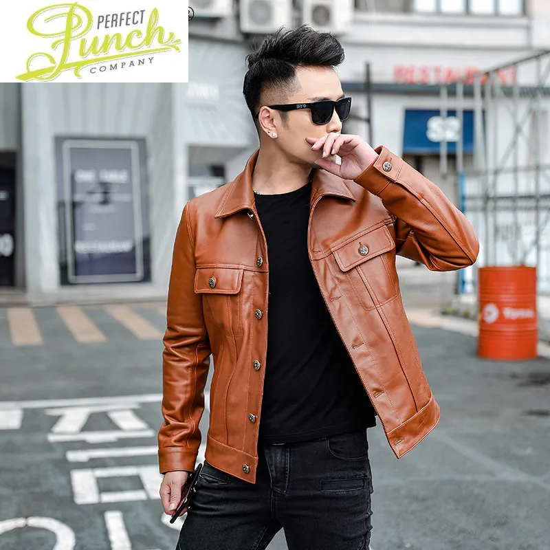 

Leather Genuine Jacket Men's Clothing Cow Leather Coat Motorcycle Jackets Short Mens Clothes Chaqueta Hombre LXR487