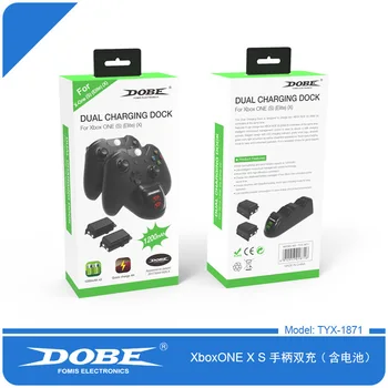

X BO X ONE X Game Handle Double Chargers Containing Two Battery Pack (1200mAh ) TY X-1871