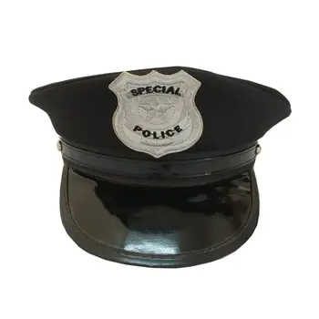 

Creative Octagon Police Cap Classic Adults Police Hat Military Hat Stage Show Cap for Party Cosplay Performance Masquerade