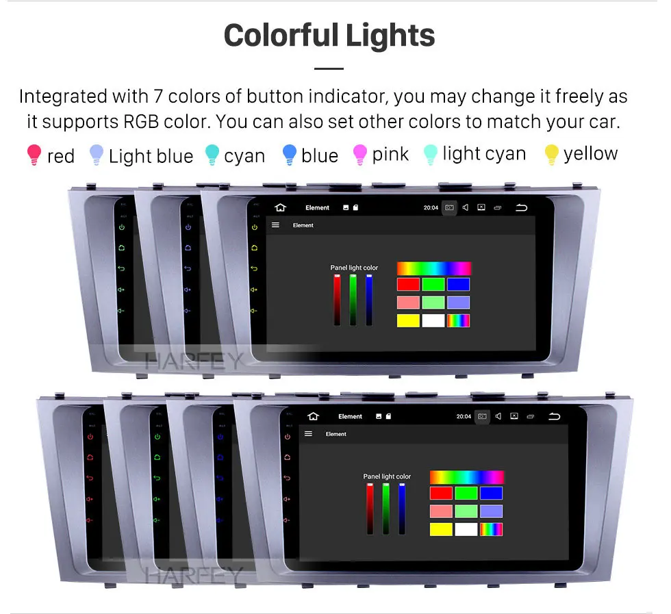 Best Harfey Android 9.01 9" GPS Car Radio For Toyota CAMRY 2007 2008 2009 2010 2011 1Din Multimedia Player Support 3G/4G&WiFi 12