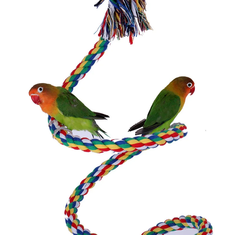 Bird Spiral Rope Perch, Bird Rope Swing Perch, Bird Cage Stand Pole  Accessories, Bird Standing Climbing Toy for Parrot Parakeet Budgies  Lovebirds