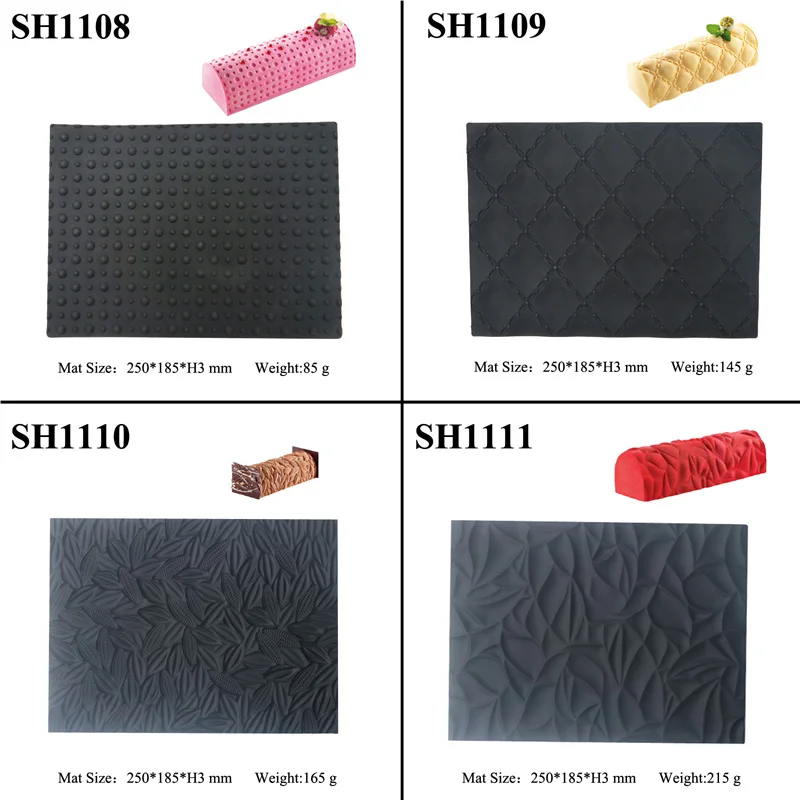 Silicone Baking Mats Set with Cake Decorating and Fondant Molds - Versatile Dessert Bakeware Collection