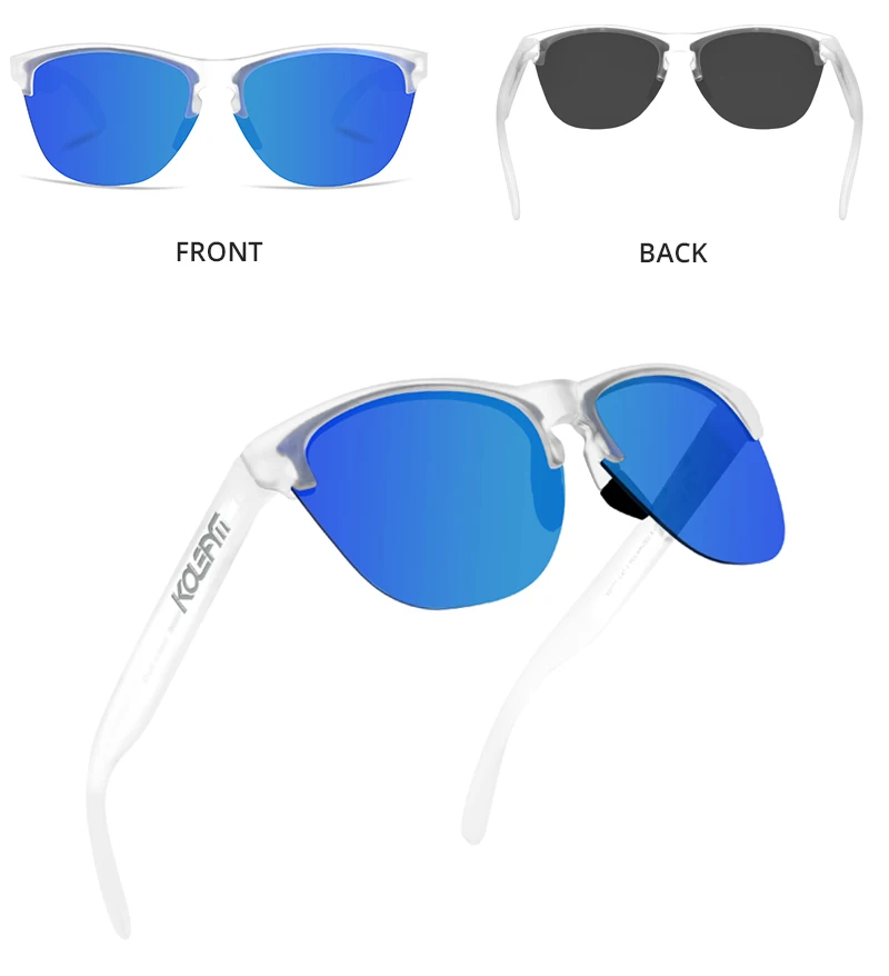 KDEAM стиль жизни Мужские поляризационные очки для вождения солнцезащитные очки для женщин полуоправы Сверхлегкая рама оттенков
