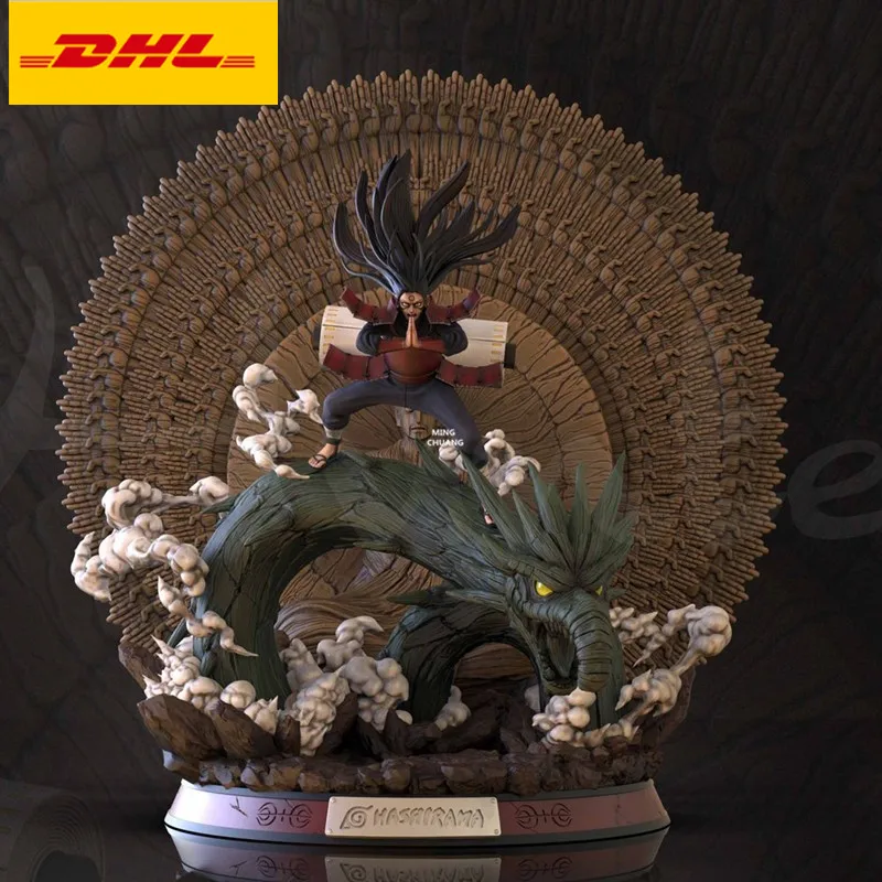 3" Статуя Наруто Senju Hashirama бюст Shodai Hokage полная длина портрет верхней части Будды GK фигурка игрушка коробка 75 см V987 - Цвет: Коричневый