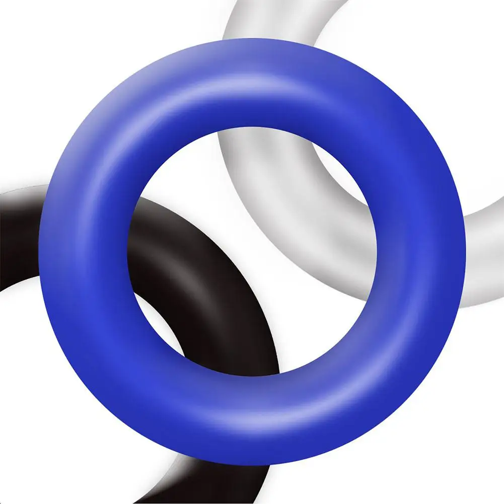 Movconly Soft Stretchy Donut Cock Rings Waterproof Silicone Ring Relax 3 Seamless Same Size Different Color Toys