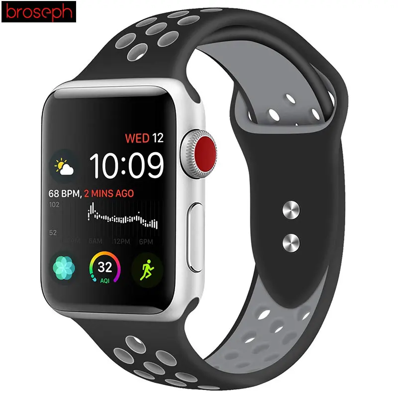 Силиконовые Спортивные Ремни Nike для Apple Watch 4 полосы 40 мм 44 мм ремешок для часов браслет для iwatch серии 3 2 1 38 мм 42 мм