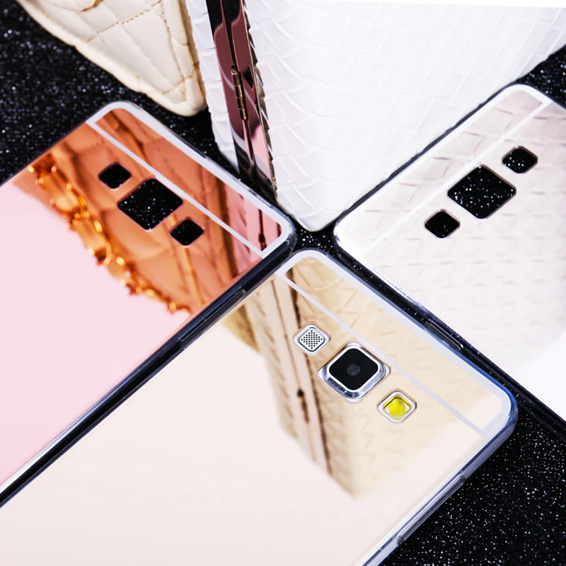 Зеркальная мягкая задняя крышка из ТПУ для Samsung Galaxy A3 A5 A7 A310 A510 2015 2016 2017 J1 J2 J5 J7 prime S7