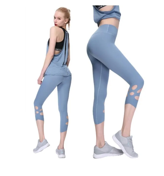 Crocosport женский тренировочный костюм для фитнеса Для Йоги Femme бюстгальтеры для бега полый жилет быстросохнущие тренировочные Леггинсы для женщин комплект спортивной одежды