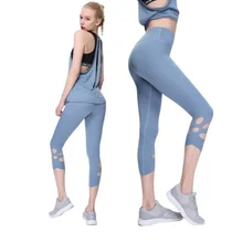 Crocosport женский тренировочный костюм для фитнеса Для Йоги Femme бюстгальтеры для бега полый жилет быстросохнущие тренировочные Леггинсы для женщин комплект спортивной одежды