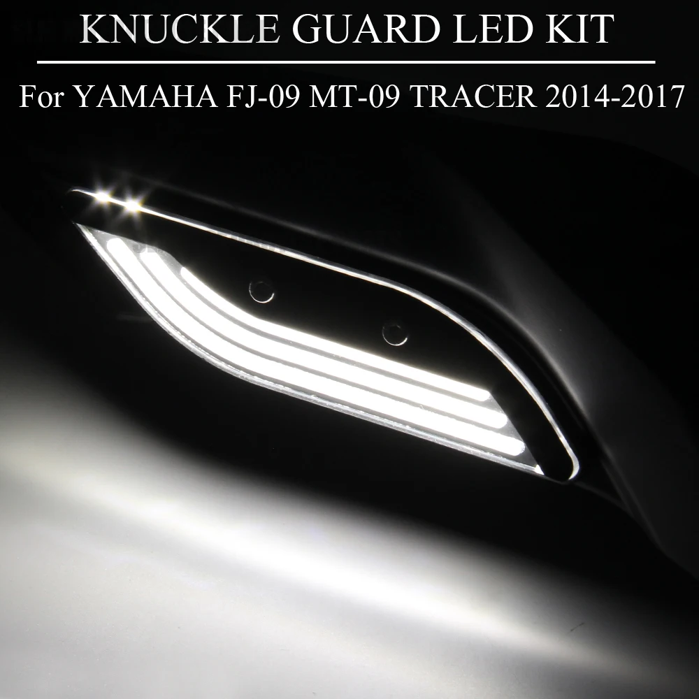 Per Yamaha Mt09 Tracer Mt-09 Tracer 2014 - 2017 Moto Mano Guardia Luci Decorative Knuckle Guardia Kit Led
